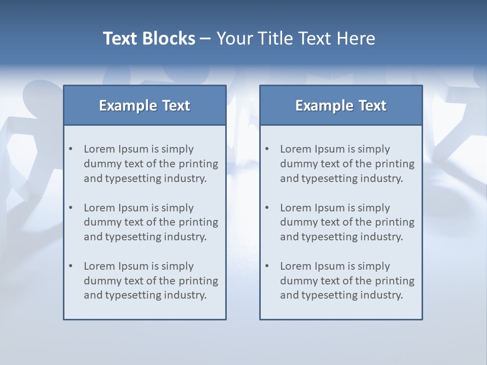 Holding Hands Paper Doll Teamwork PowerPoint Template