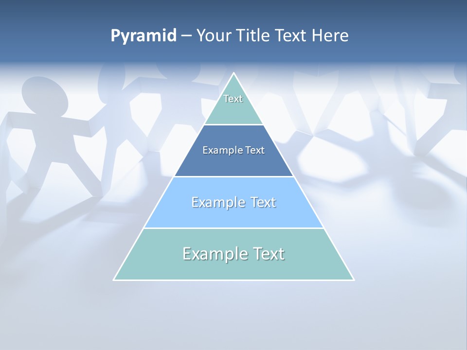 Holding Hands Paper Doll Teamwork PowerPoint Template