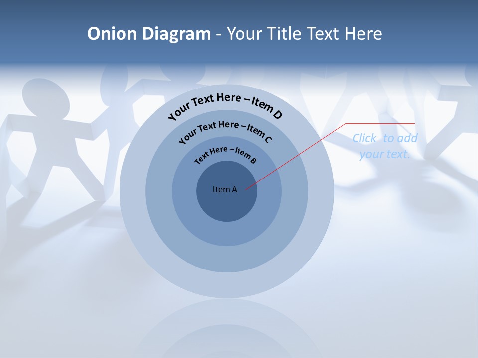 Holding Hands Paper Doll Teamwork PowerPoint Template