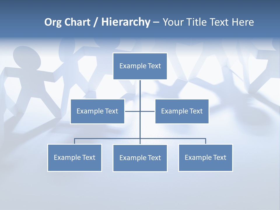 Holding Hands Paper Doll Teamwork PowerPoint Template