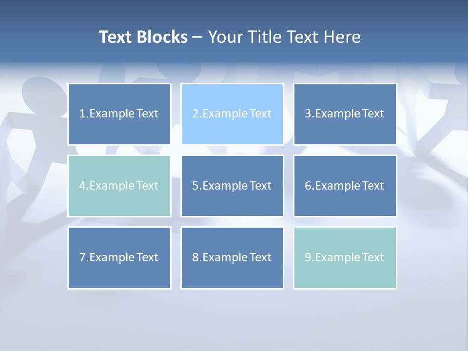 Holding Hands Paper Doll Teamwork PowerPoint Template