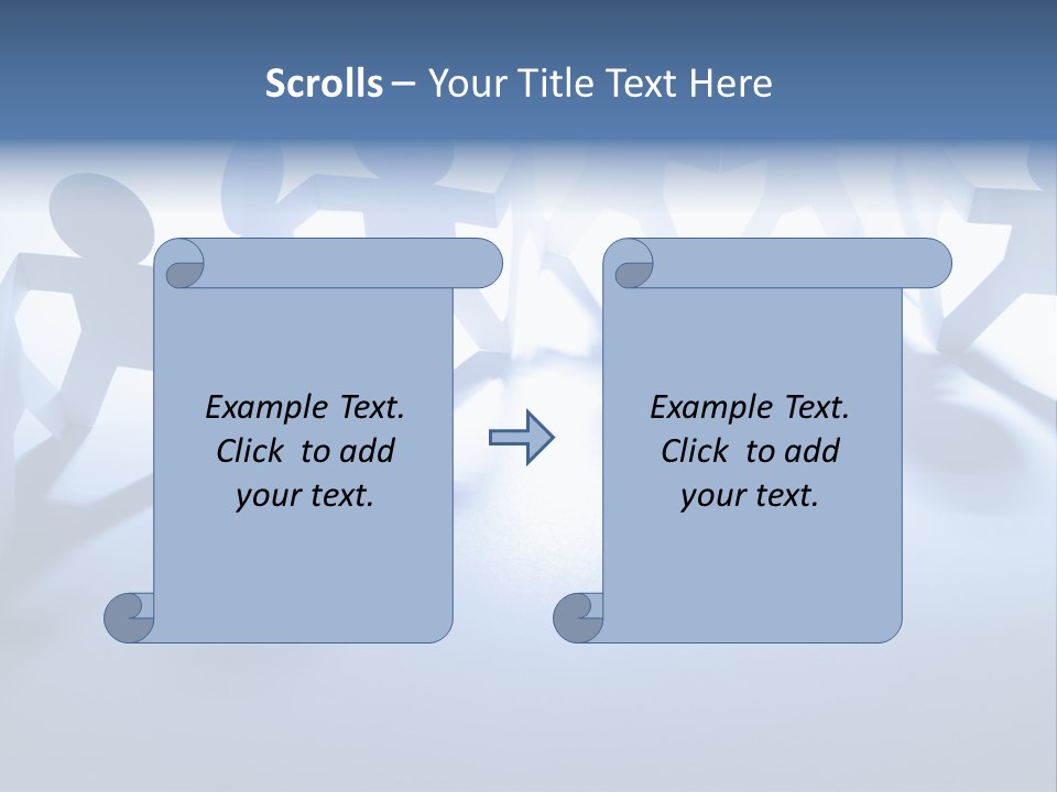 Holding Hands Paper Doll Teamwork PowerPoint Template