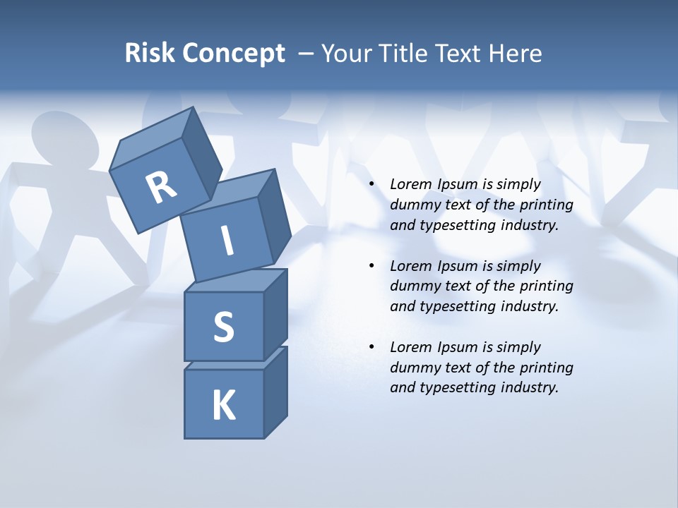 Holding Hands Paper Doll Teamwork PowerPoint Template