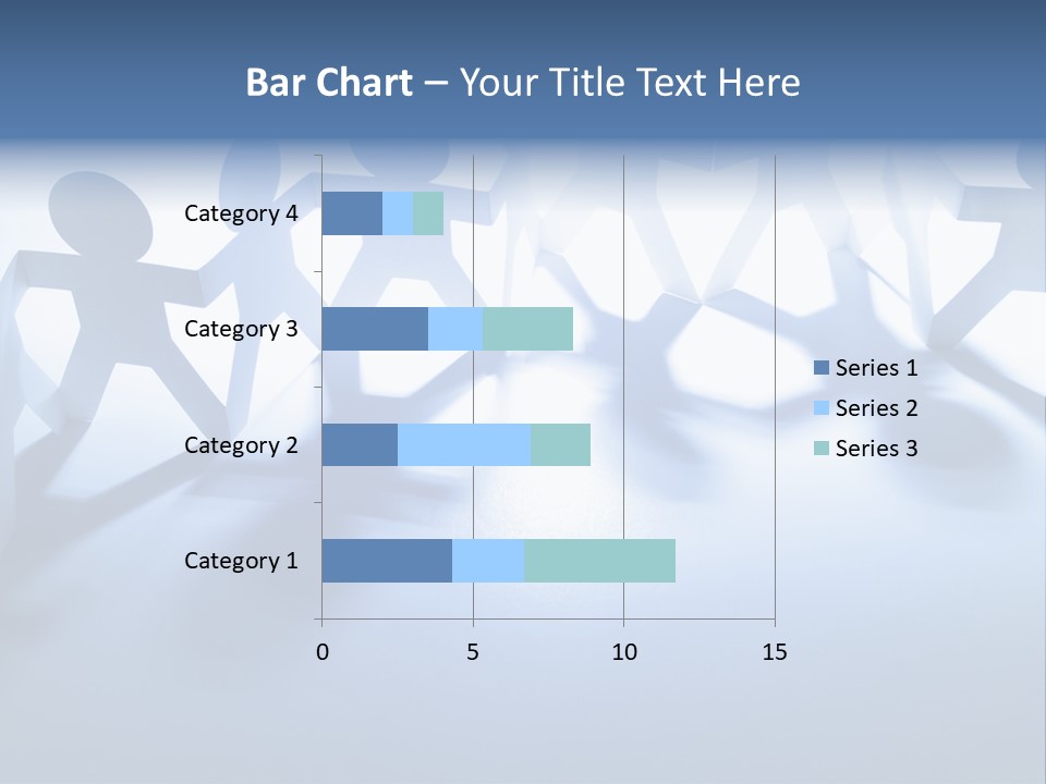 Holding Hands Paper Doll Teamwork PowerPoint Template