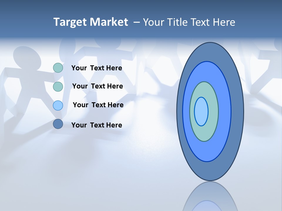 Holding Hands Paper Doll Teamwork PowerPoint Template