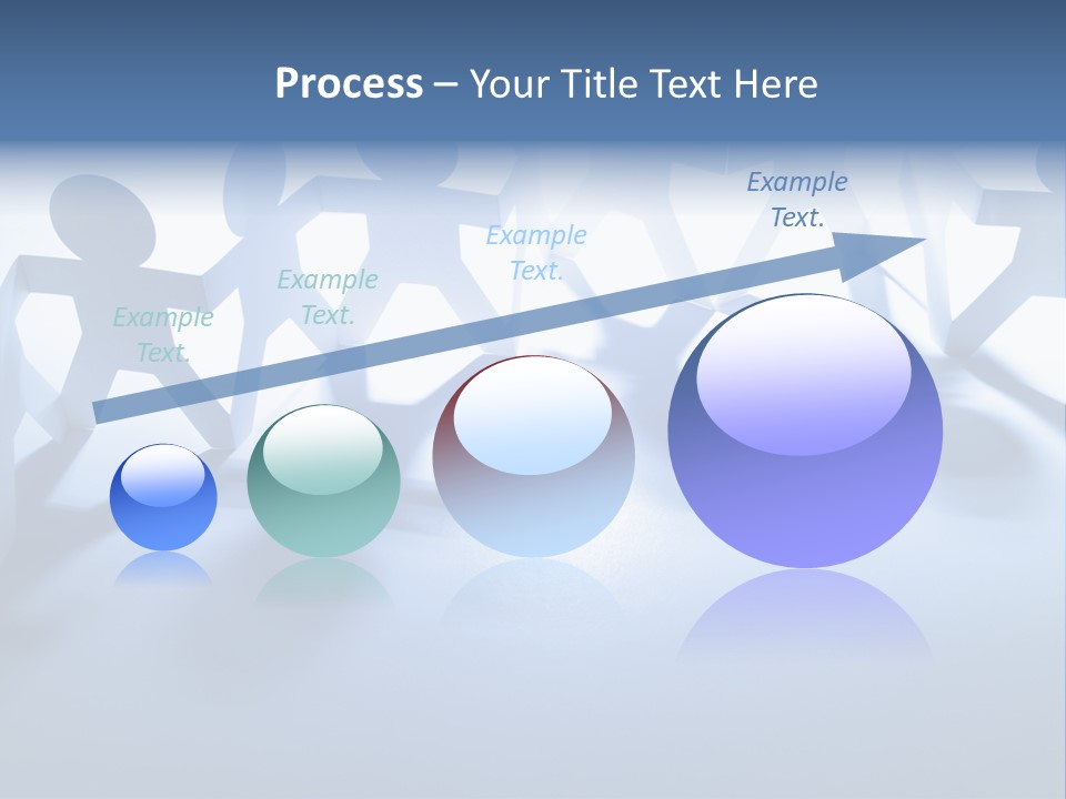 Holding Hands Paper Doll Teamwork PowerPoint Template