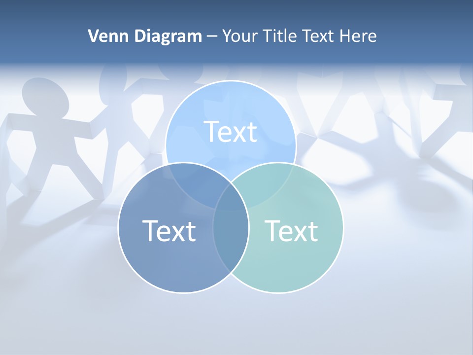 Holding Hands Paper Doll Teamwork PowerPoint Template