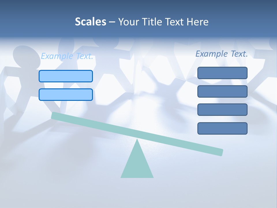 Holding Hands Paper Doll Teamwork PowerPoint Template