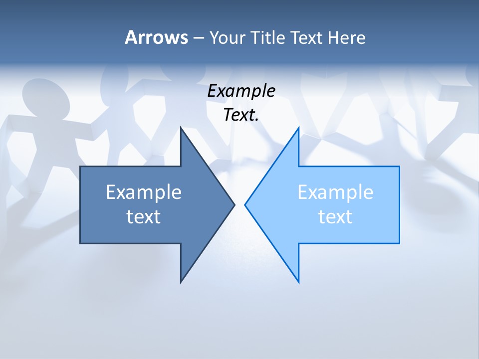 Holding Hands Paper Doll Teamwork PowerPoint Template