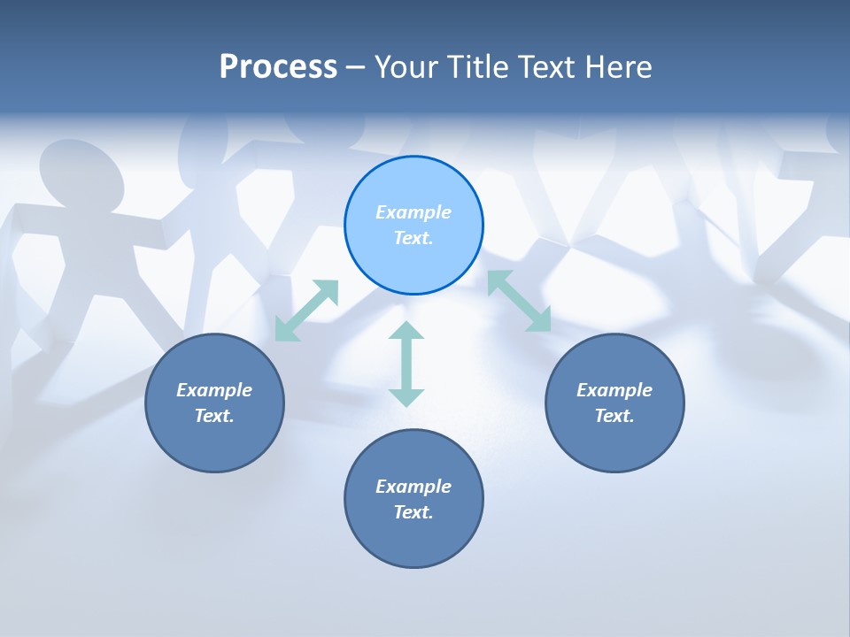 Holding Hands Paper Doll Teamwork PowerPoint Template