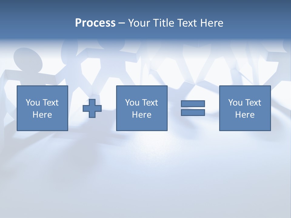 Holding Hands Paper Doll Teamwork PowerPoint Template