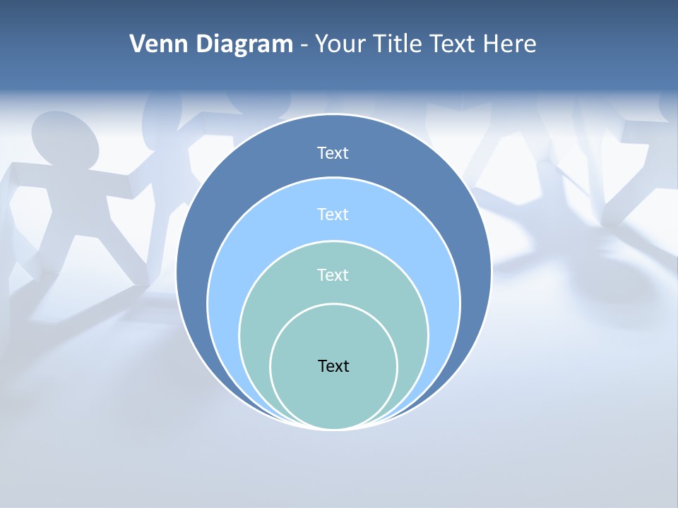 Holding Hands Paper Doll Teamwork PowerPoint Template