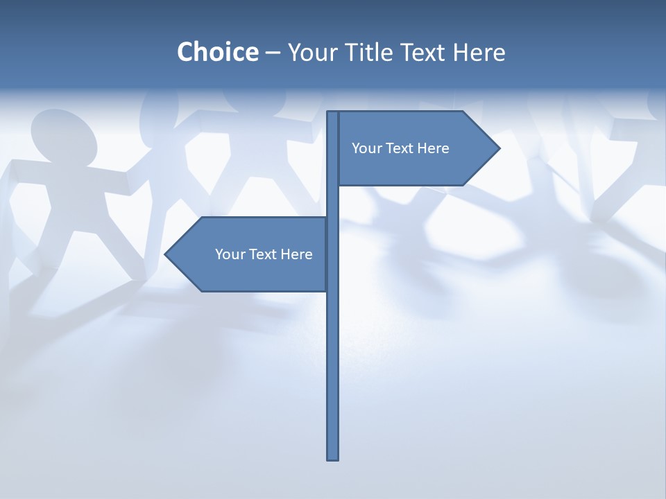 Holding Hands Paper Doll Teamwork PowerPoint Template