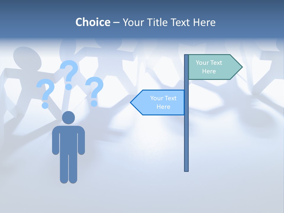 Holding Hands Paper Doll Teamwork PowerPoint Template