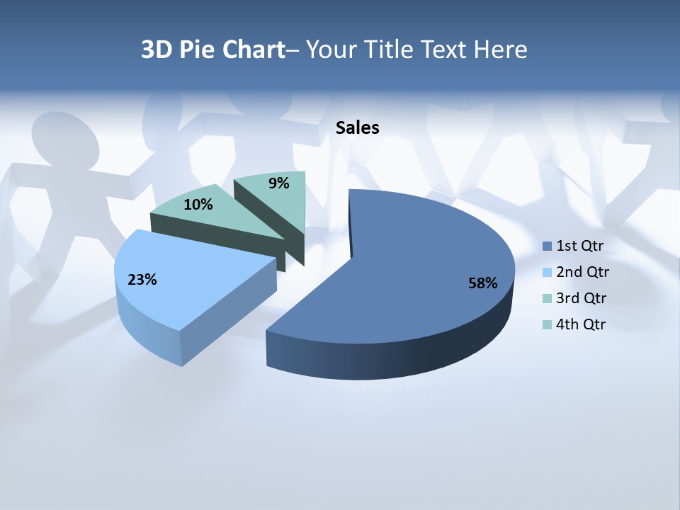 Holding Hands Paper Doll Teamwork PowerPoint Template