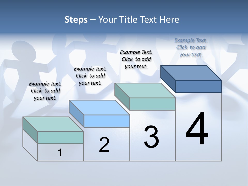 Holding Hands Paper Doll Teamwork PowerPoint Template