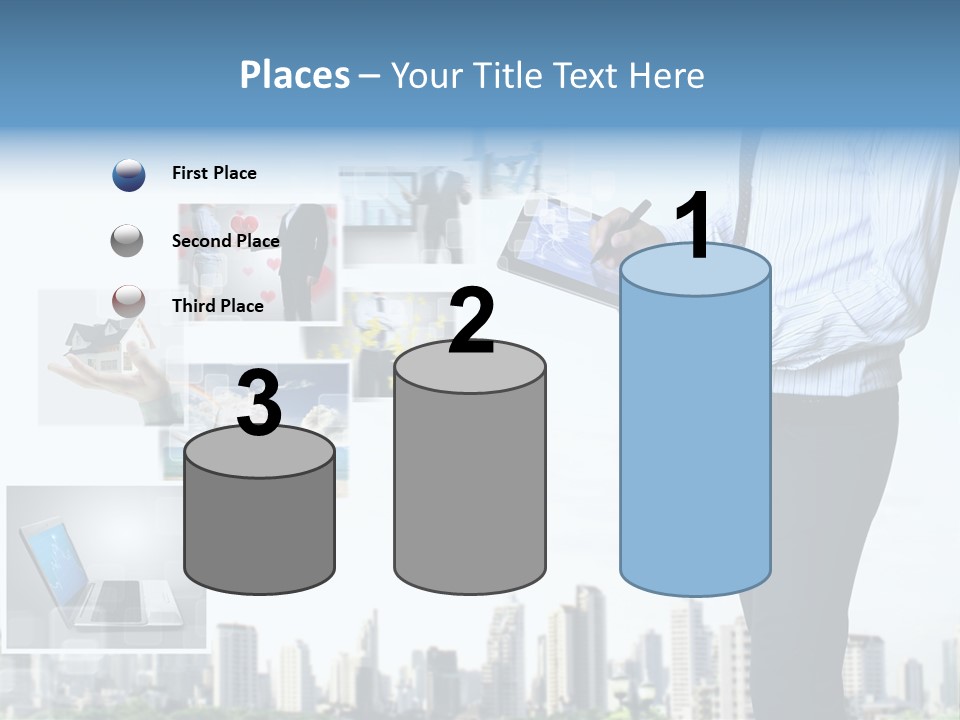 Digital News Computer PowerPoint Template