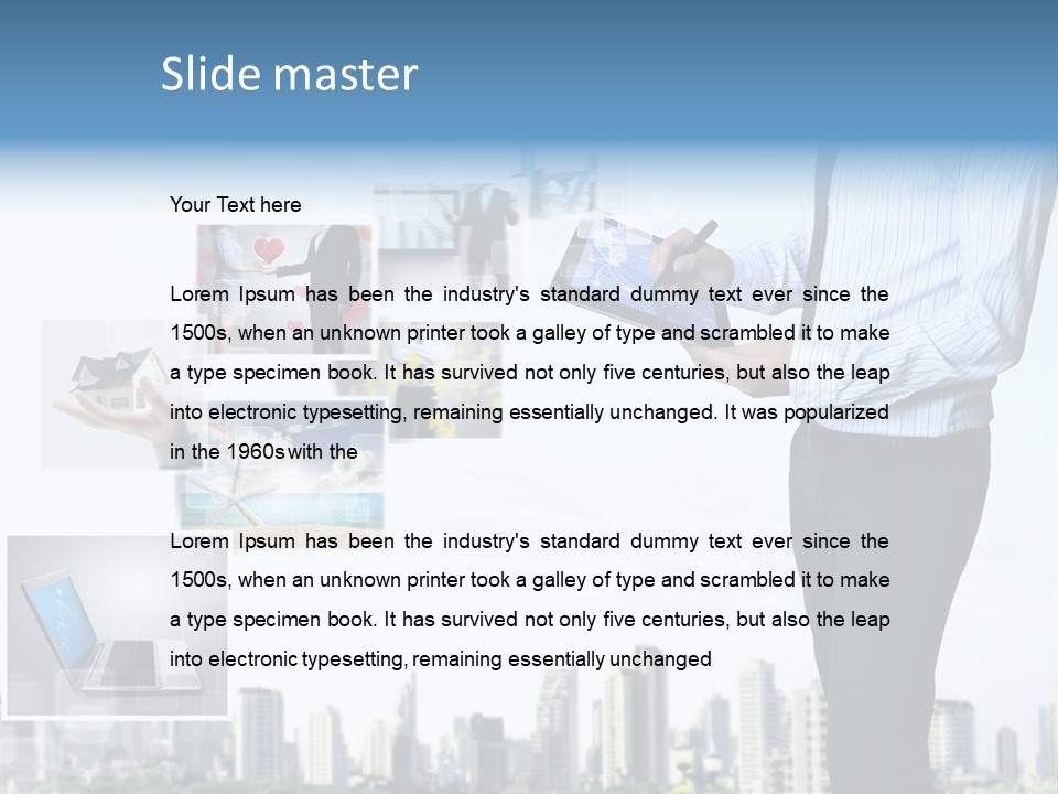 Digital News Computer PowerPoint Template