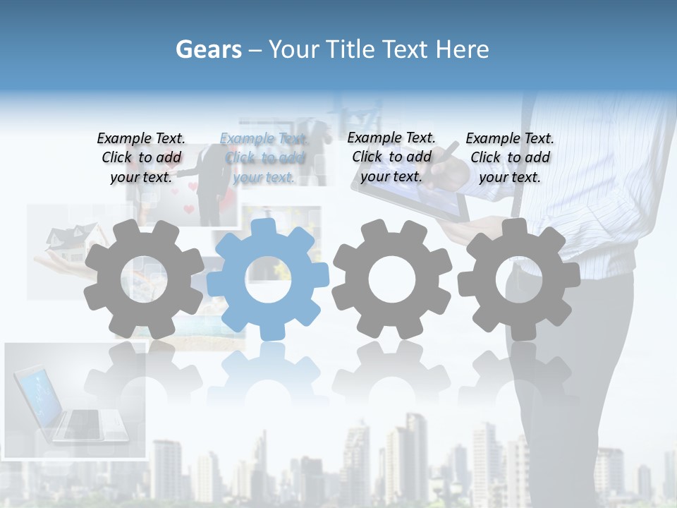 Digital News Computer PowerPoint Template