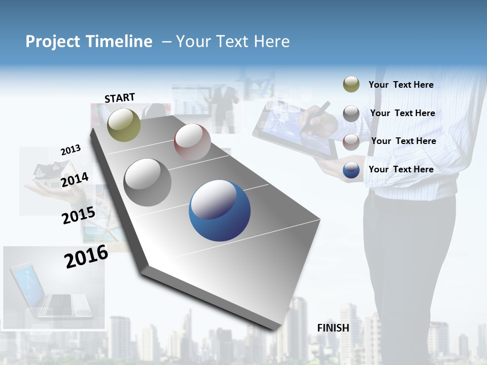 Digital News Computer PowerPoint Template