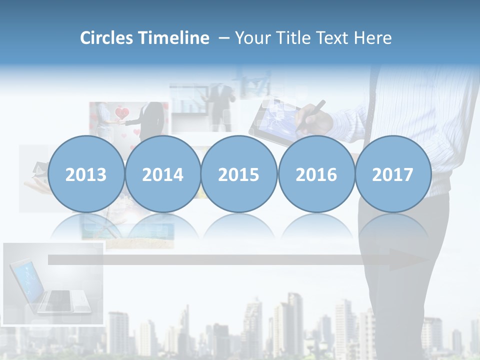 Digital News Computer PowerPoint Template