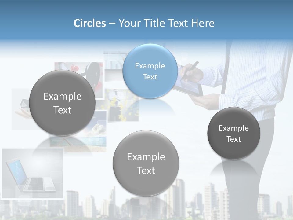 Digital News Computer PowerPoint Template