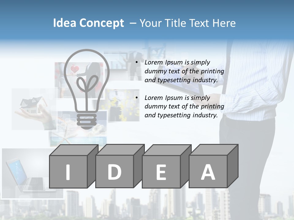 Digital News Computer PowerPoint Template
