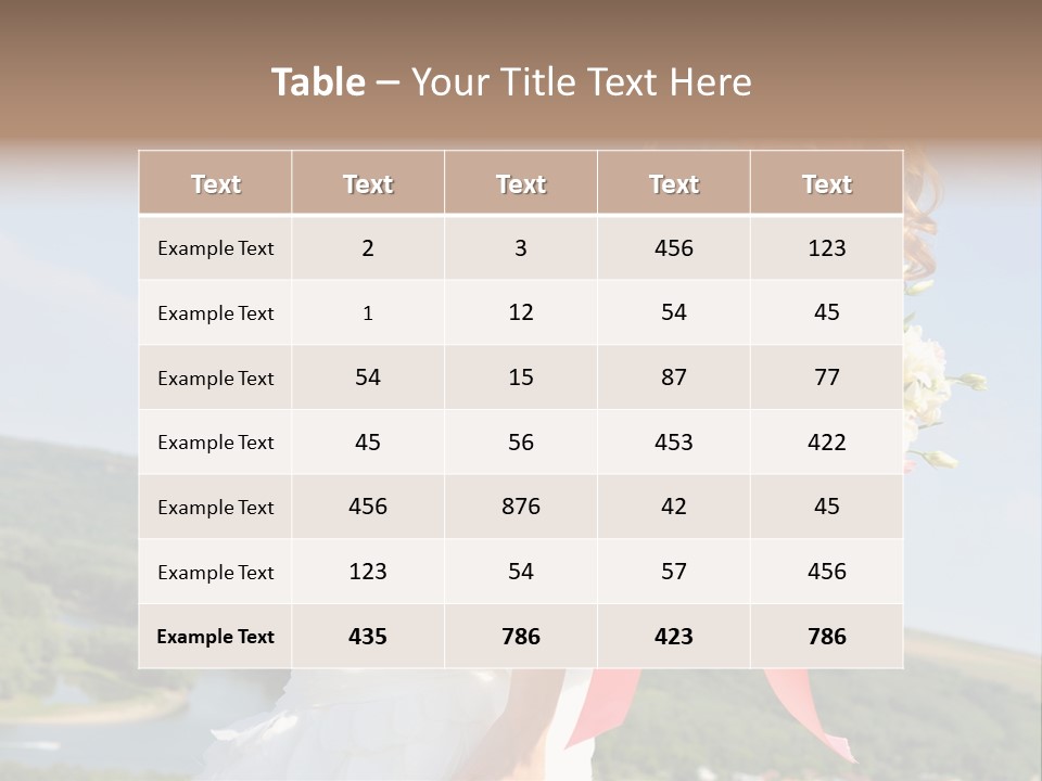 A Woman In A White Dress Holding A Bouquet Of Flowers PowerPoint Template