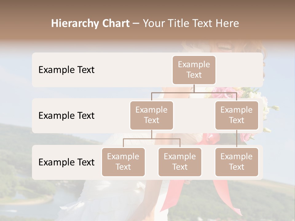 A Woman In A White Dress Holding A Bouquet Of Flowers PowerPoint Template