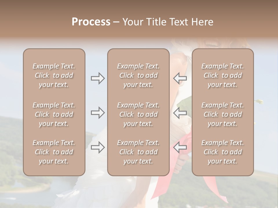 A Woman In A White Dress Holding A Bouquet Of Flowers PowerPoint Template