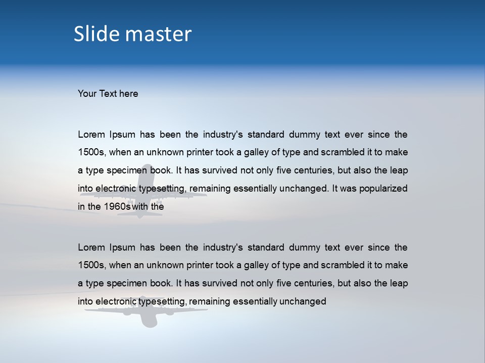 Reflection Horizon Takeoff PowerPoint Template