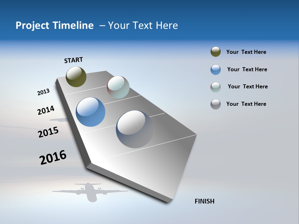 Reflection Horizon Takeoff PowerPoint Template