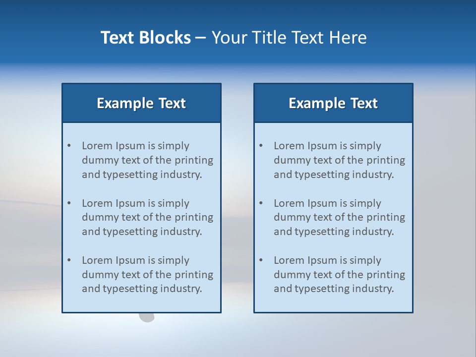 Reflection Horizon Takeoff PowerPoint Template
