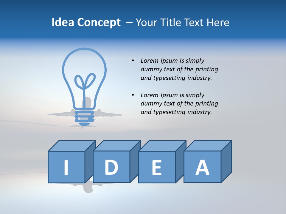 Reflection Horizon Takeoff PowerPoint Template