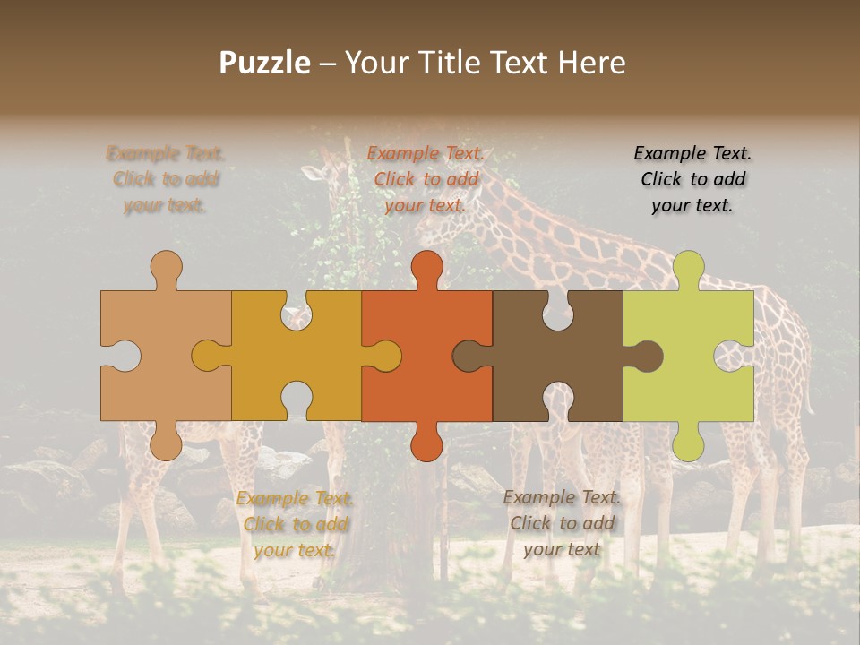 Giraffa Sky Long PowerPoint Template