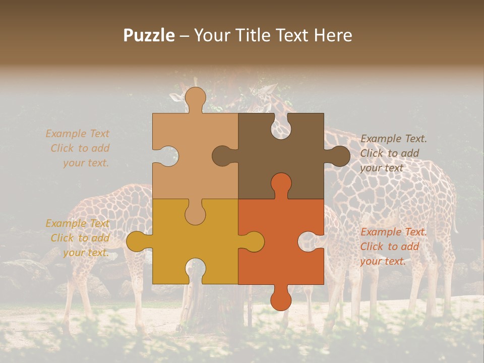 Giraffa Sky Long PowerPoint Template