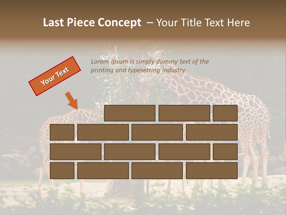 Giraffa Sky Long PowerPoint Template