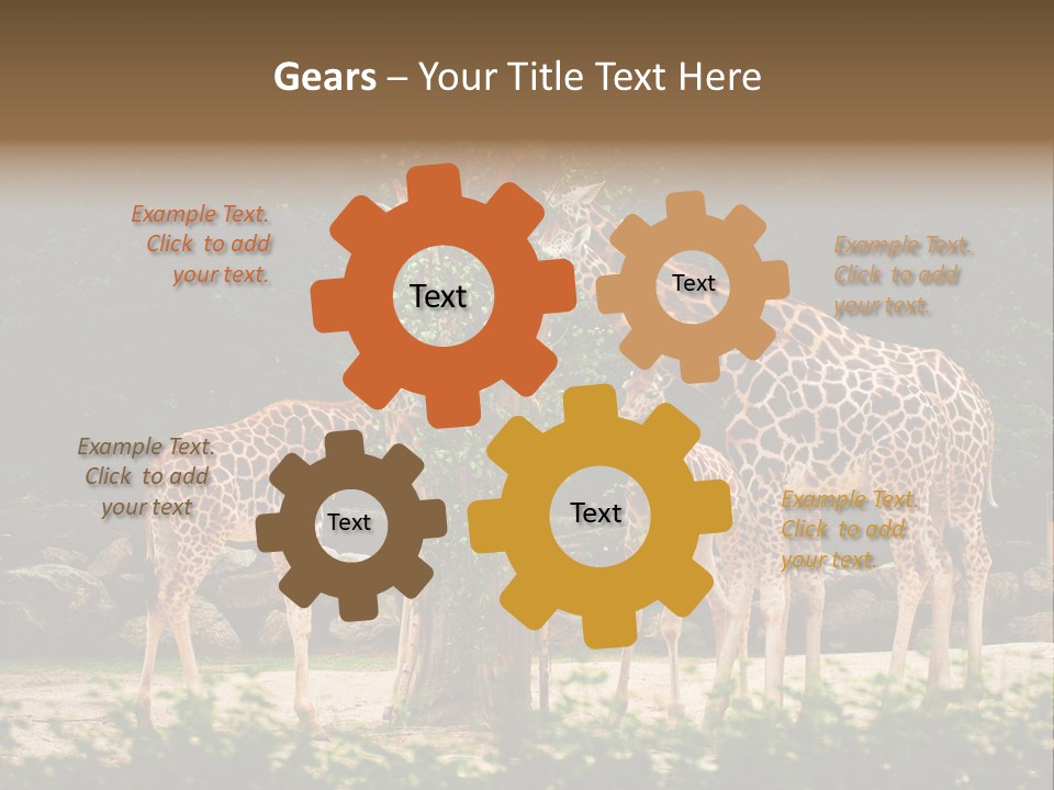 Giraffa Sky Long PowerPoint Template