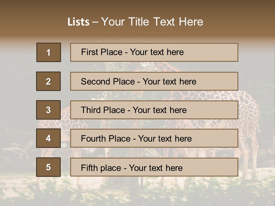Giraffa Sky Long PowerPoint Template