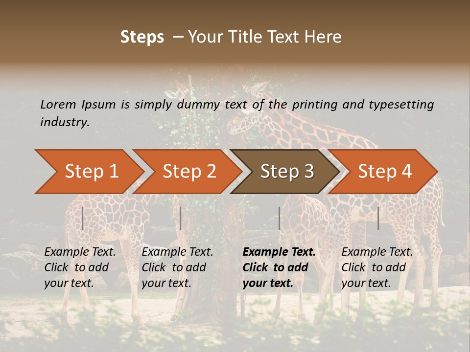 Giraffa Sky Long PowerPoint Template