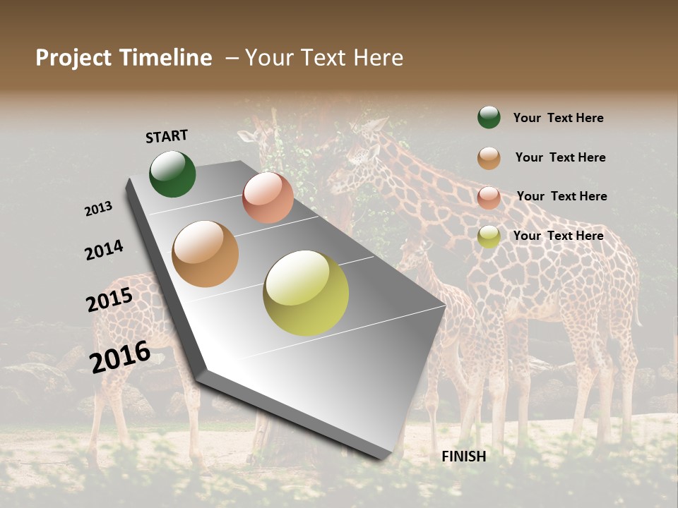 Giraffa Sky Long PowerPoint Template