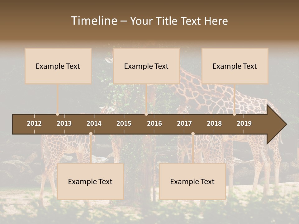 Giraffa Sky Long PowerPoint Template