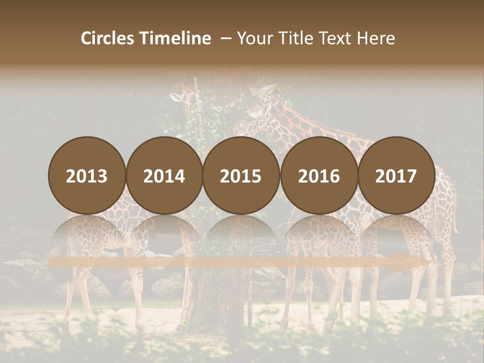 Giraffa Sky Long PowerPoint Template