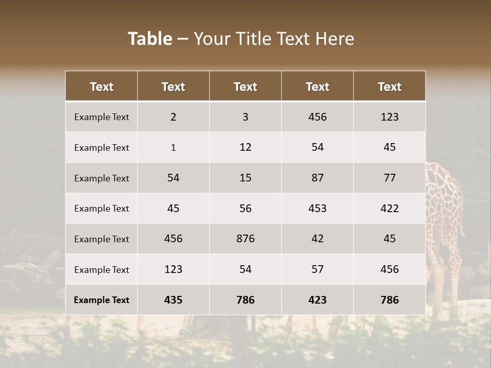 Giraffa Sky Long PowerPoint Template