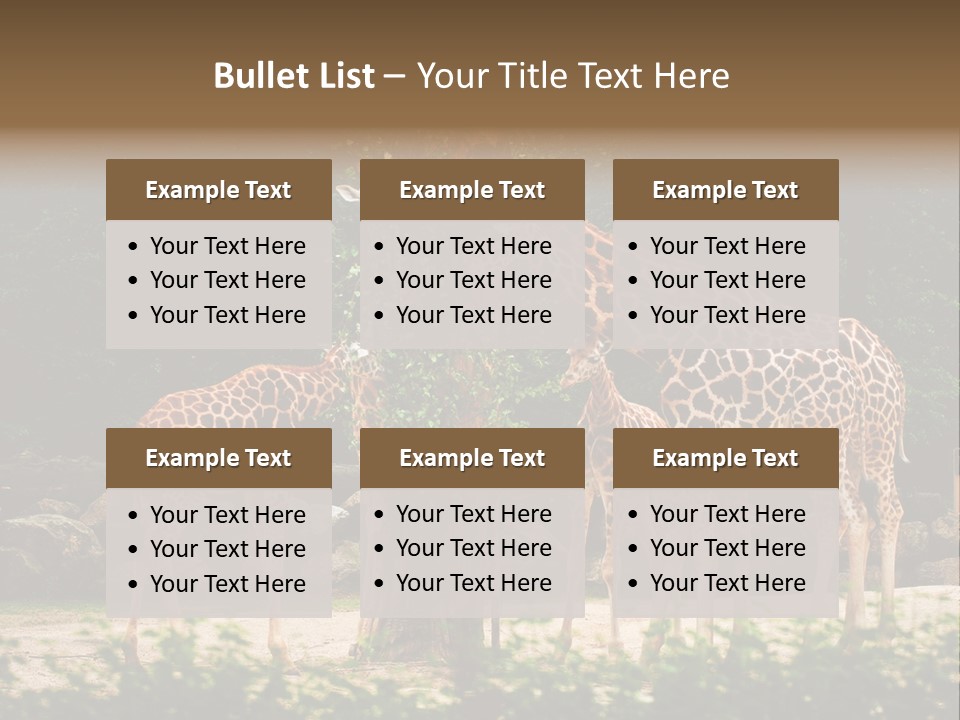 Giraffa Sky Long PowerPoint Template