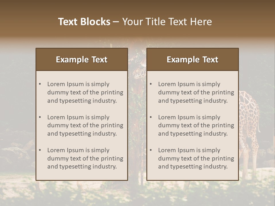 Giraffa Sky Long PowerPoint Template