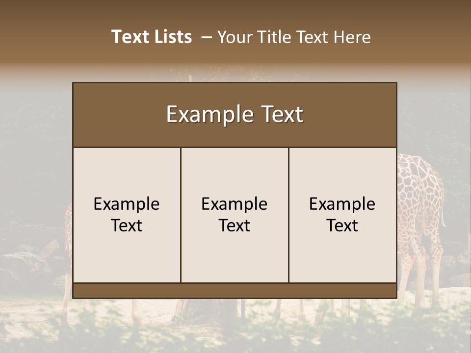 Giraffa Sky Long PowerPoint Template
