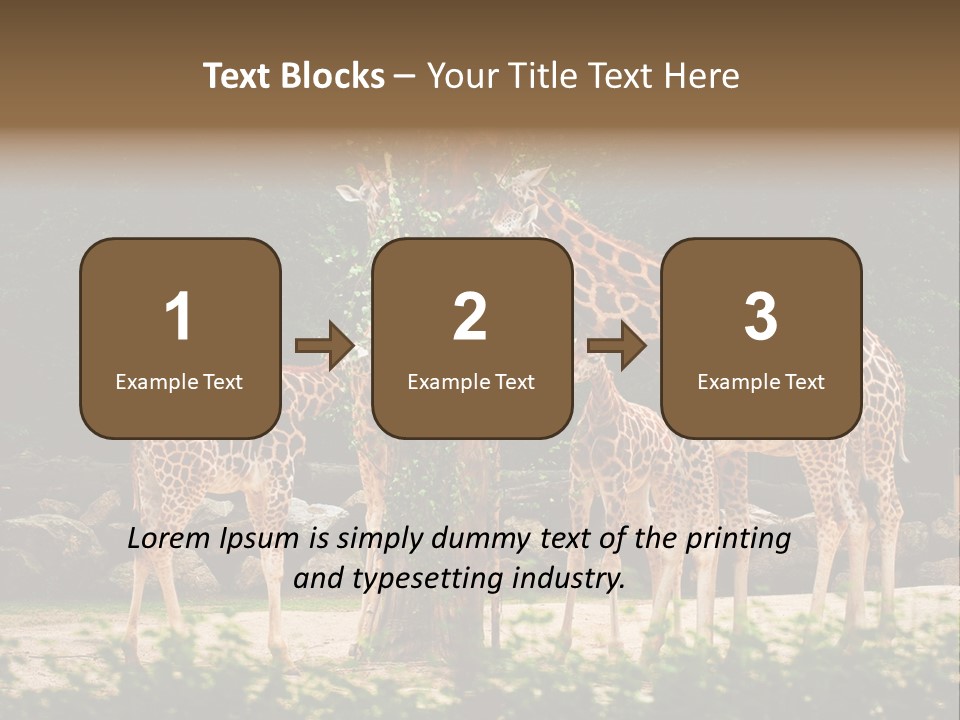 Giraffa Sky Long PowerPoint Template