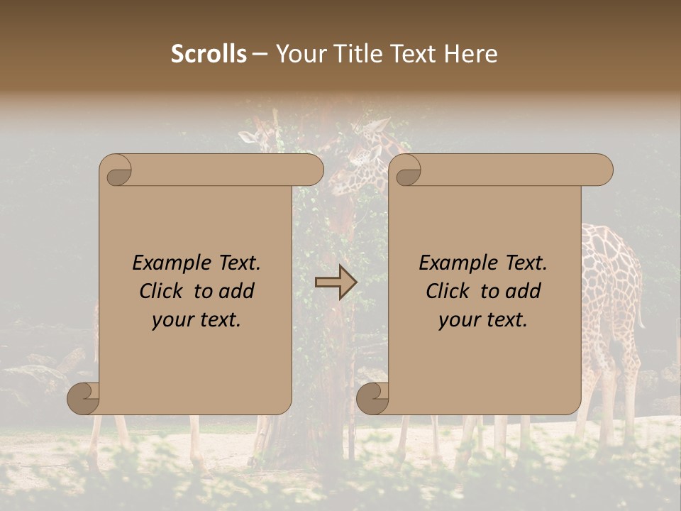 Giraffa Sky Long PowerPoint Template