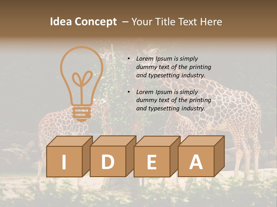 Giraffa Sky Long PowerPoint Template